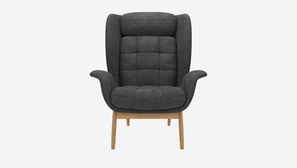 Fauteuil en tissu Melina - Gris ardoise 