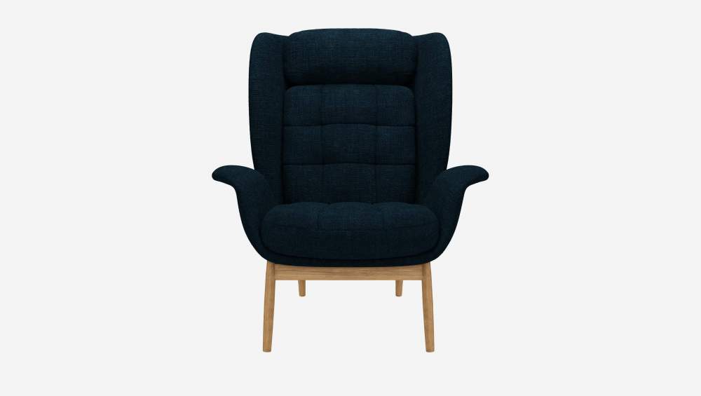 Fauteuil en tissu Melina - Bleu encre 