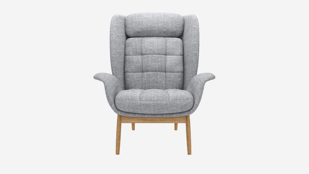 Fauteuil en tissu Melina - Gris asphalte 