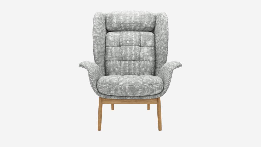 Fauteuil en tissu Alba - Gris brume 