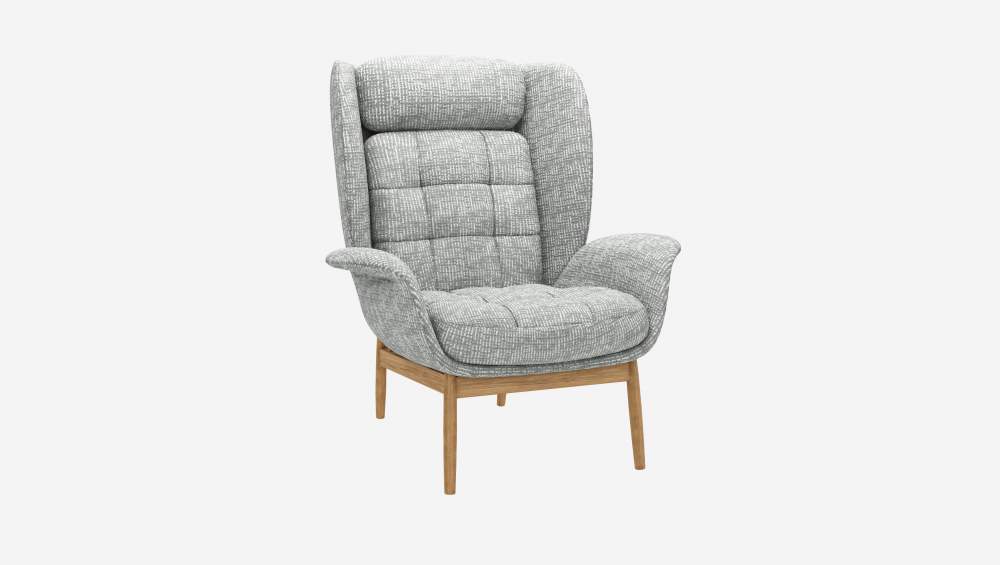 Fauteuil en tissu Alba - Gris brume 