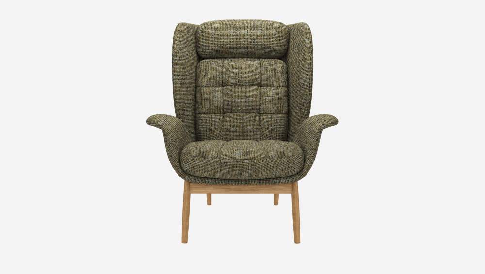 Fauteuil en tissu Alba - Vert orage 