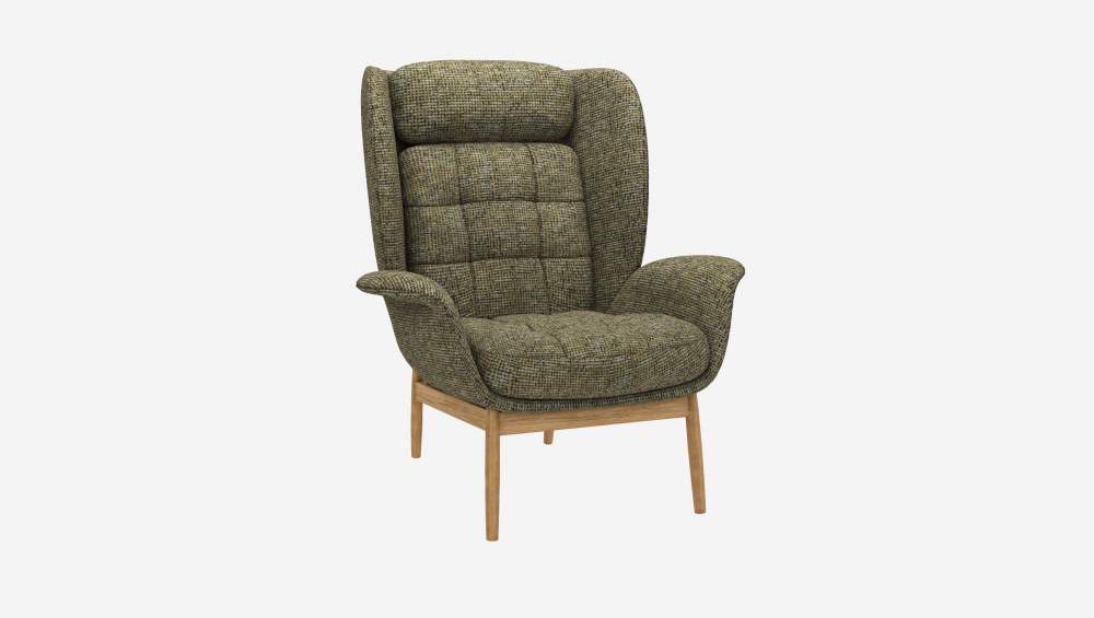 Fauteuil en tissu Alba - Vert orage 