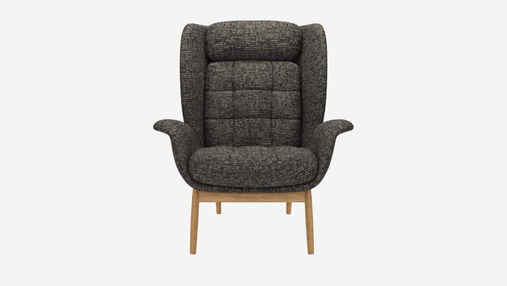 Fauteuil en tissu Alba - Gris nuage 