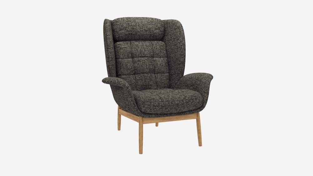 Fauteuil en tissu Alba - Gris nuage 