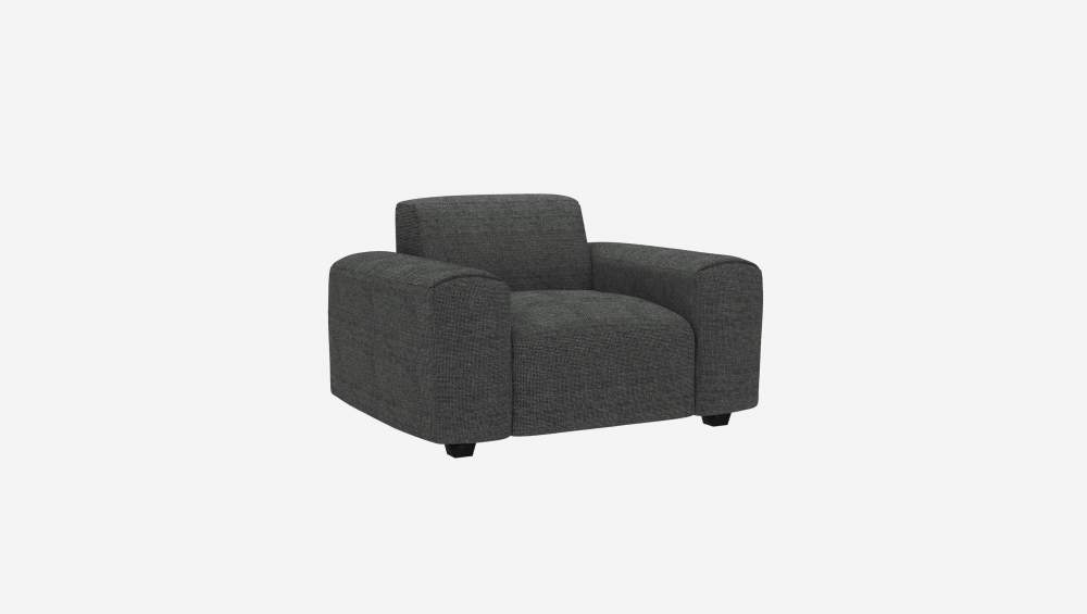 Fauteuil en tissu Melina - Gris ardoise 