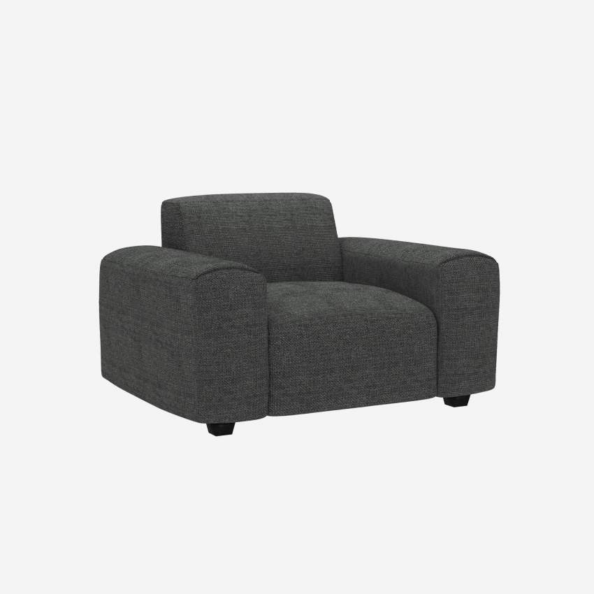 Fauteuil en tissu Melina - Gris ardoise 