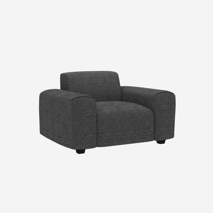 Fauteuil en tissu Melina - Gris ardoise 