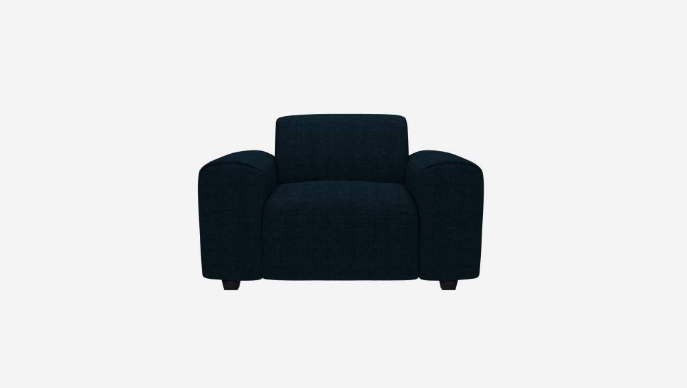 Fauteuil en tissu Melina - Bleu encre