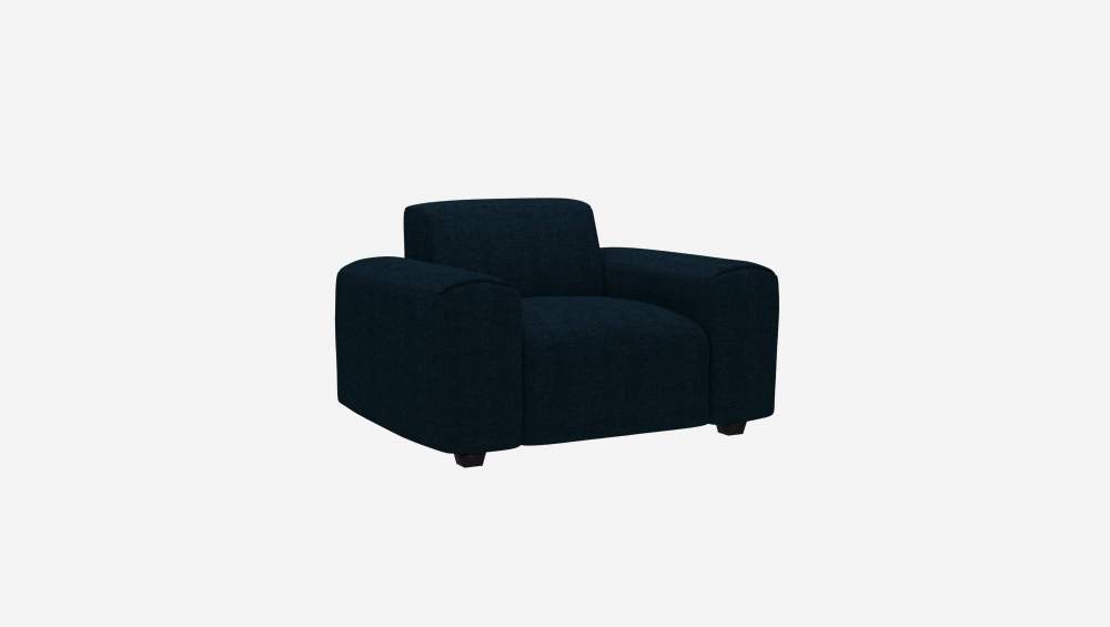 Fauteuil en tissu Melina - Bleu encre