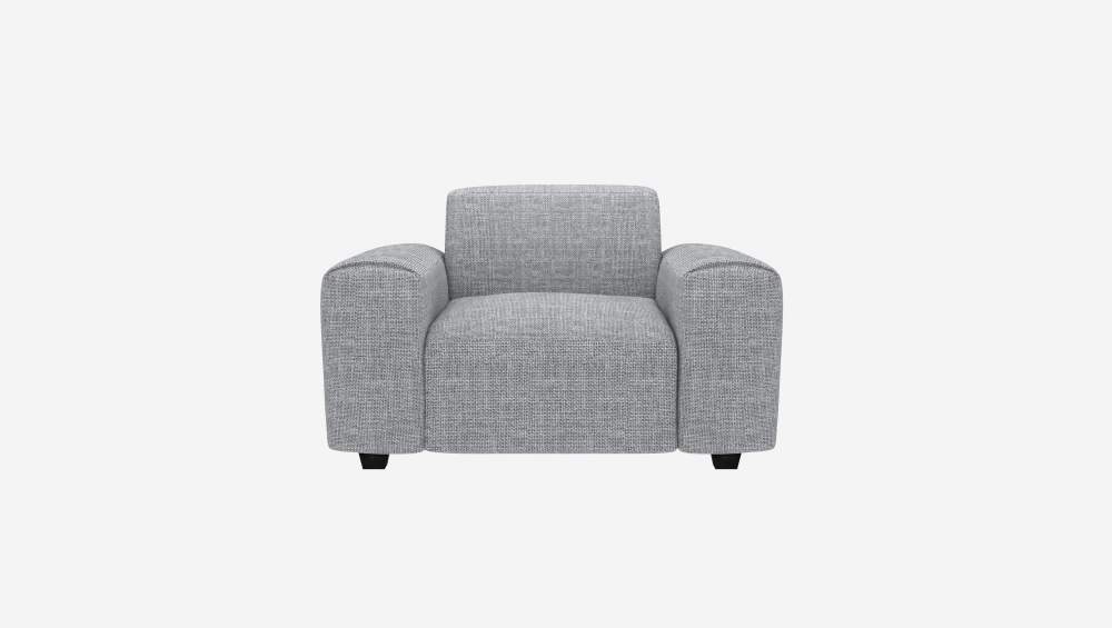 Fauteuil en tissu Melina - Gris asphalte