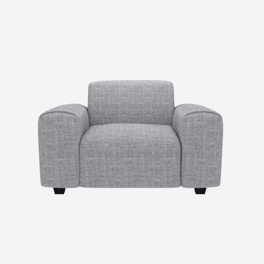 Fauteuil en tissu Melina - Gris asphalte