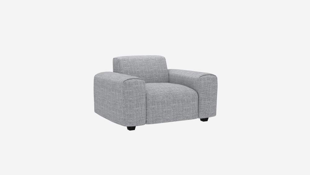 Fauteuil en tissu Melina - Gris asphalte