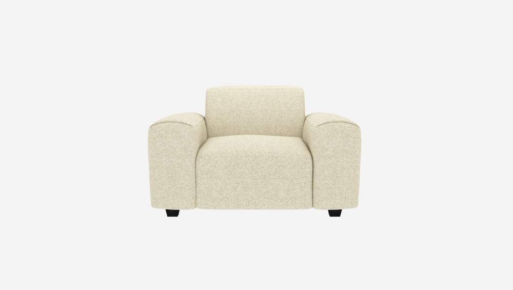 Fauteuil en tissu Venezia - Blanc craie