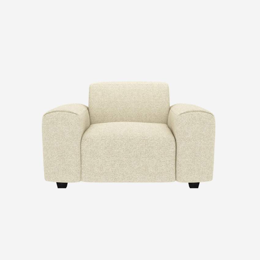 Fauteuil en tissu Venezia - Blanc craie