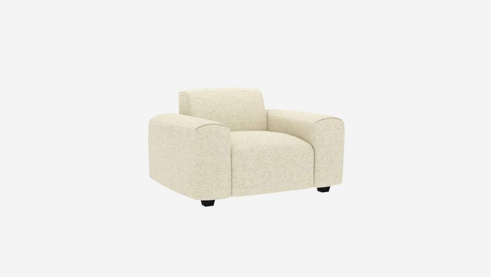 Fauteuil en tissu Venezia - Blanc craie