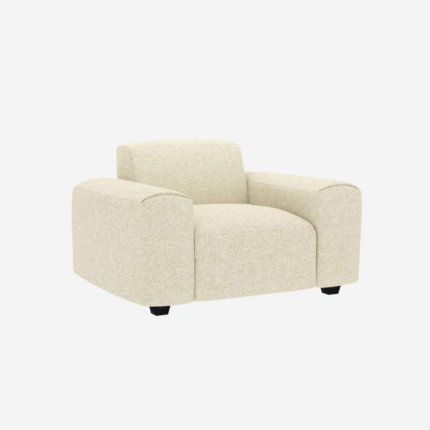 Fauteuil en tissu Venezia - Blanc craie