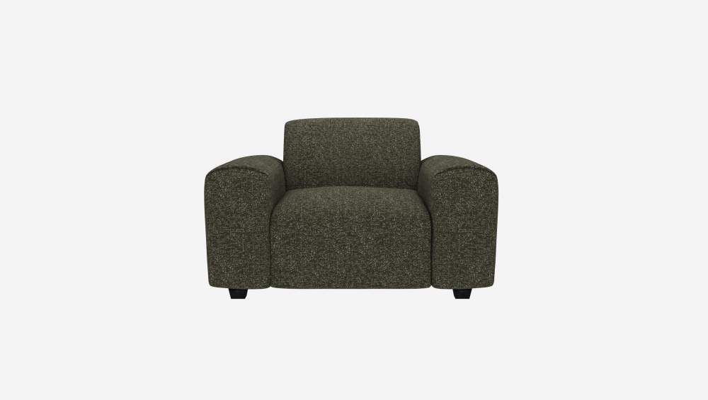 Fauteuil en tissu Lucca - Vert mousse