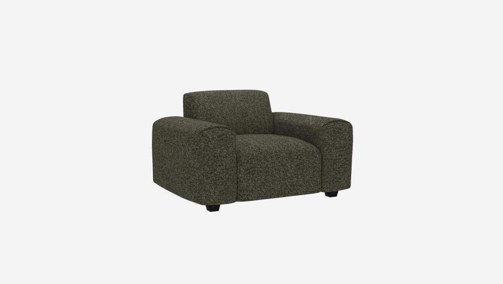 Fauteuil en tissu Lucca - Vert mousse