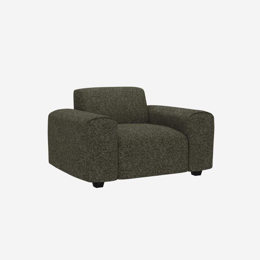 Fauteuil en tissu Lucca - Vert mousse