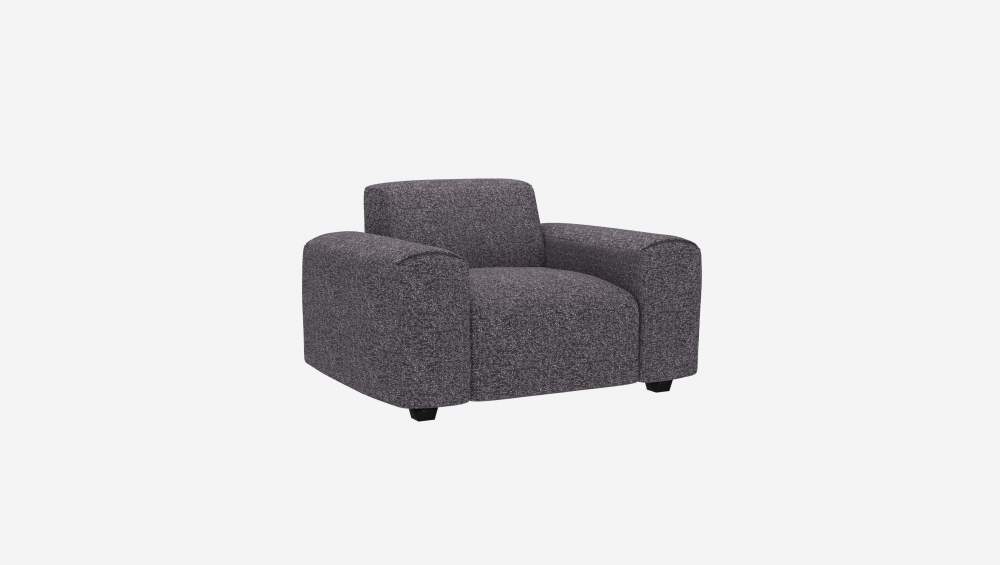 Fauteuil en tissu Lucca - Bleu zingué