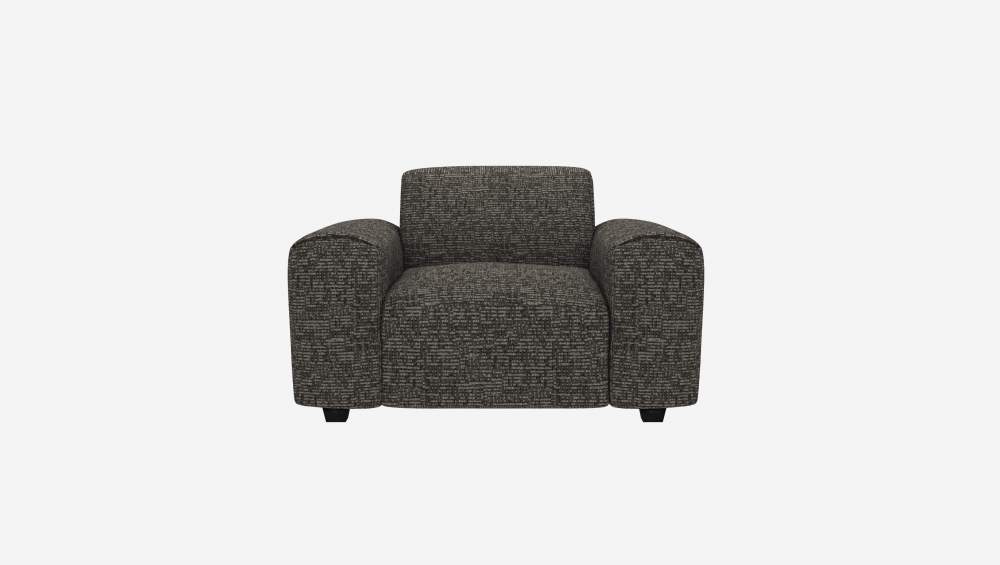 Fauteuil en tissu Alba - Gris ardoise 