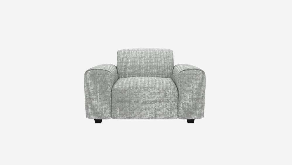 Fauteuil en tissu Alba - Gris brume