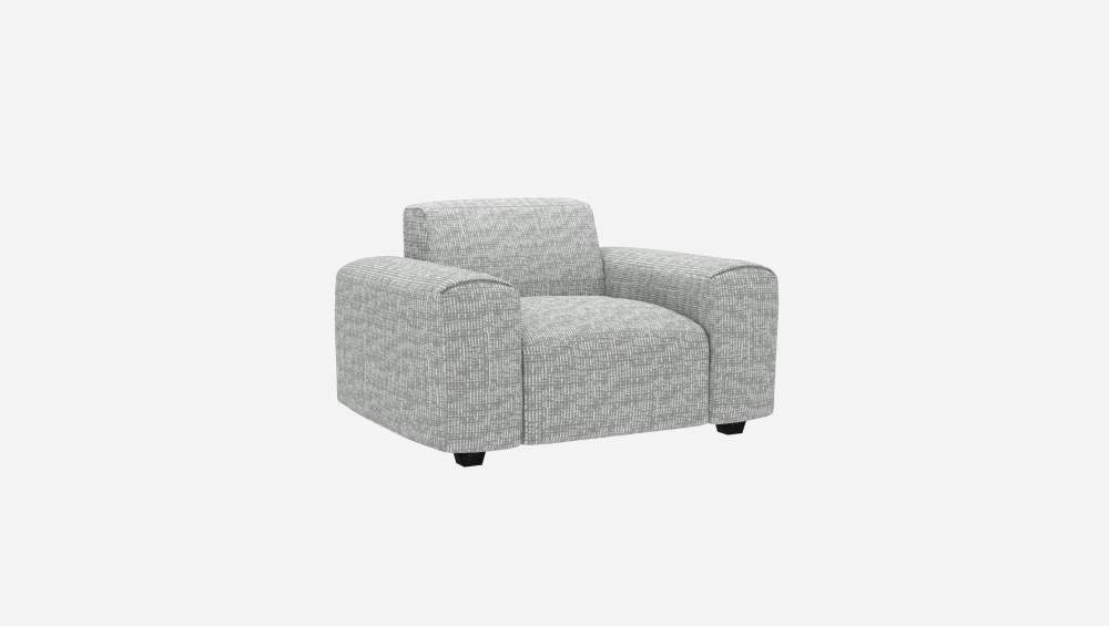 Fauteuil en tissu Alba - Gris brume