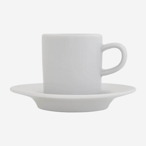 Tasse à café avec soucoupe en porcelaine - Blanc - Design by Queensberry & Hunt