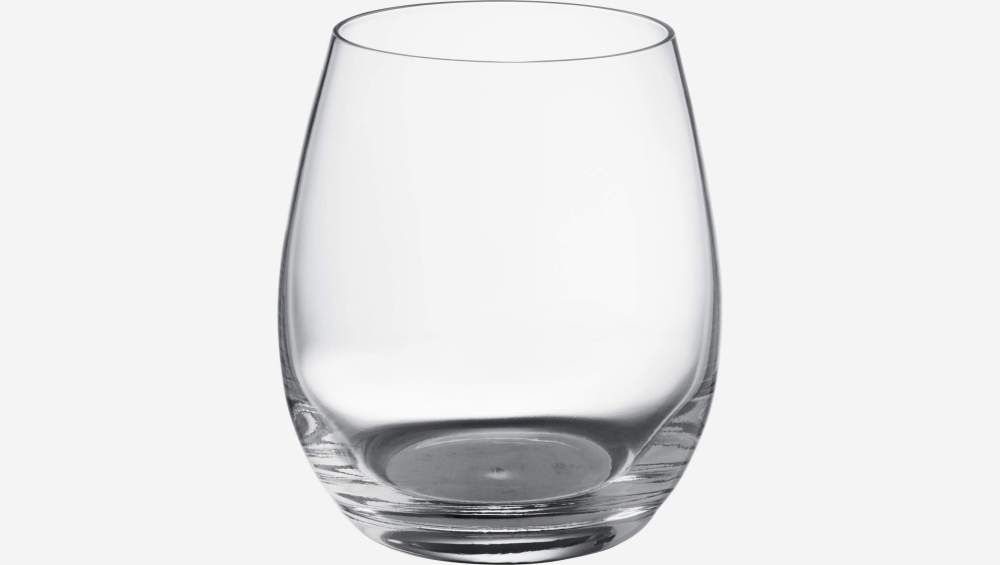 Lot de 6 gobelets en verre - 400 ml - Transparent