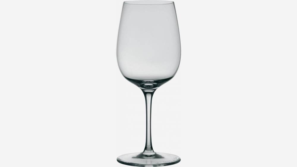 Lot de 6 verres à pied en verre  - 365 ml – Transparent