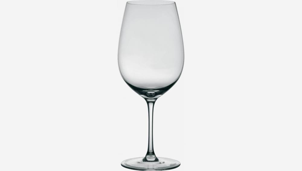 Lot de 6 verres à pied en verre - 570 ml – Transparent