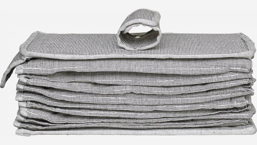 Rangement suspendu 10 cases en tissu - Gris