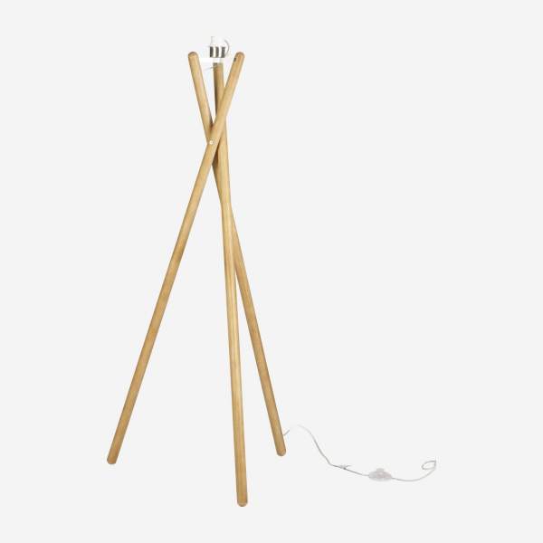 Pied de lampadaire 125cm en bois