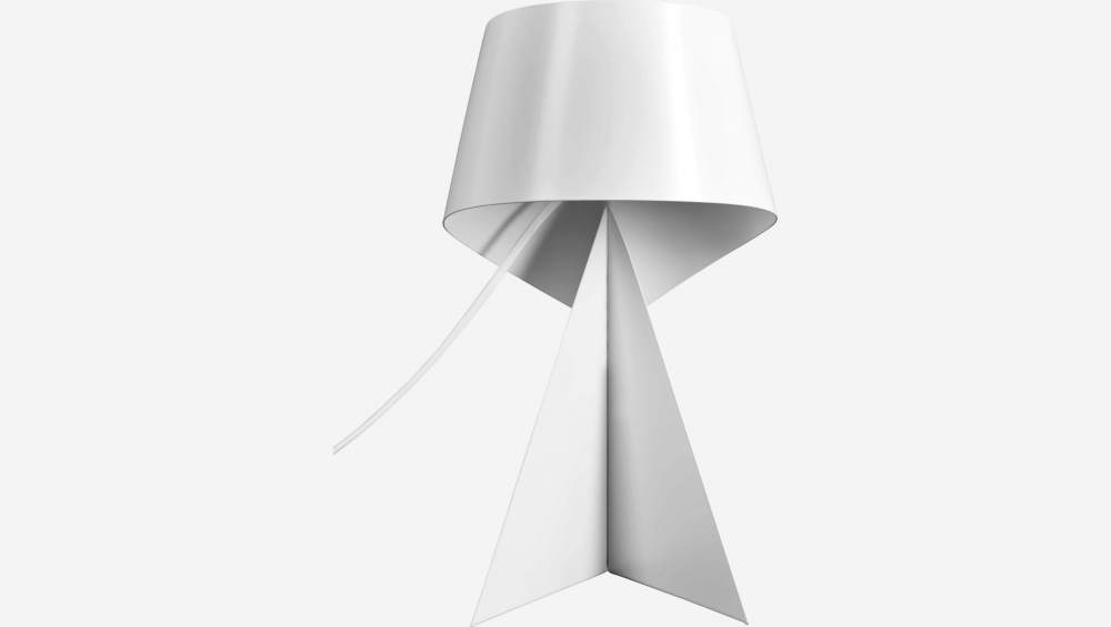 Lampe de table en métal - Blanc - 36 cm