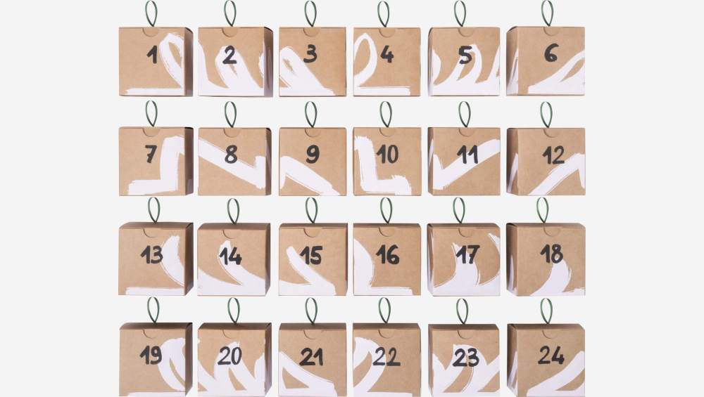 Calendrier de l'avent en papier - 24 boîtes - Design by Habitat Design Studio