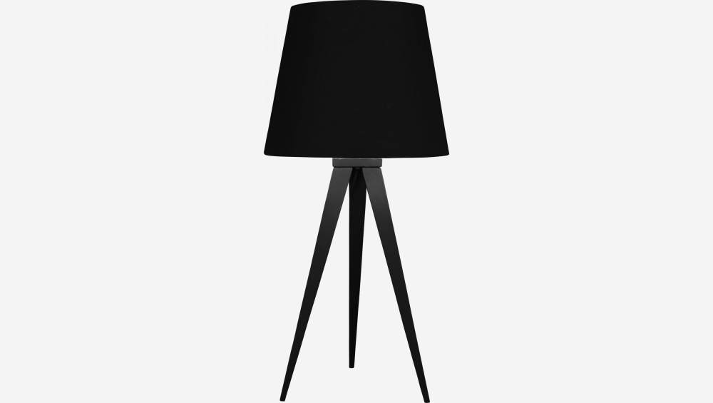 Pied de lampe 50cm en métal laqué noir en métal noir