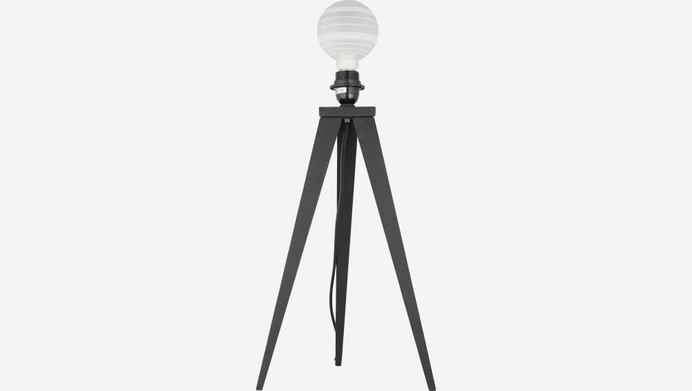 Pied de lampe 50cm en métal laqué noir en métal noir