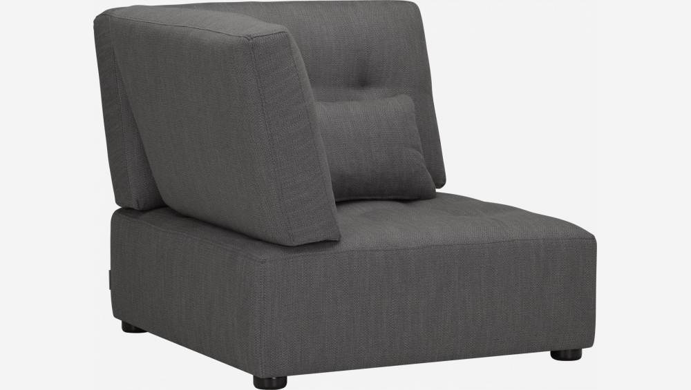 Chauffeuse d'angle gauche en tissu - Gris