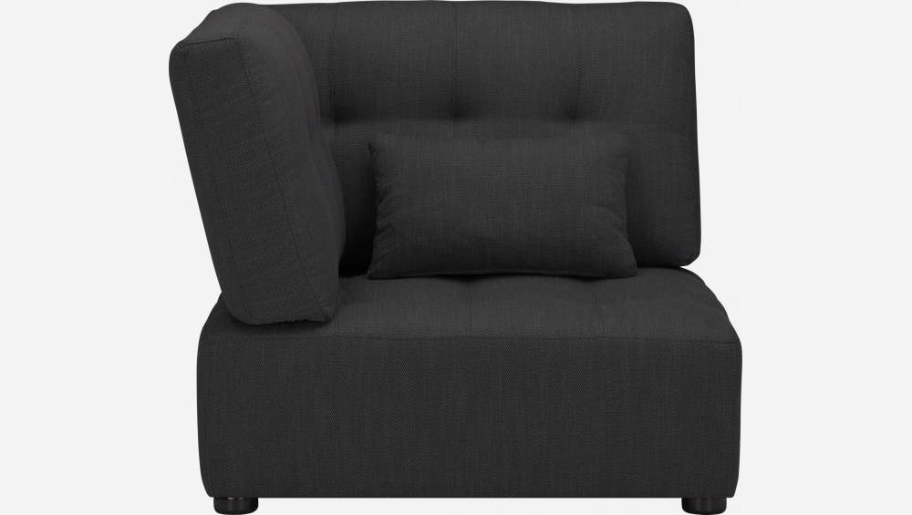 Chauffeuse d'angle gauche en tissu - Gris anthracite