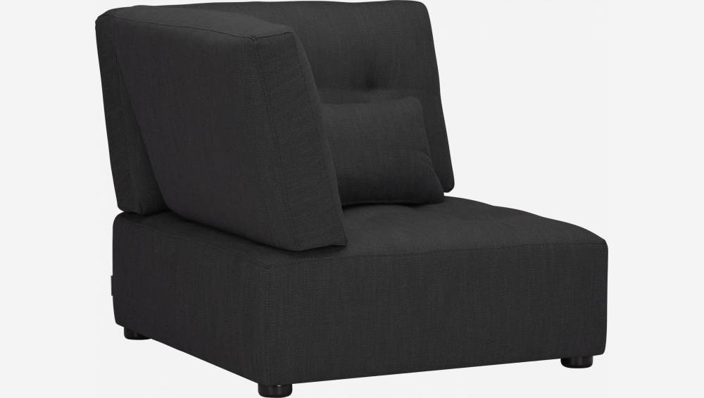 Chauffeuse d'angle gauche en tissu - Gris anthracite