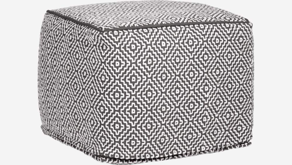 Pouf à motifs noir et blanc