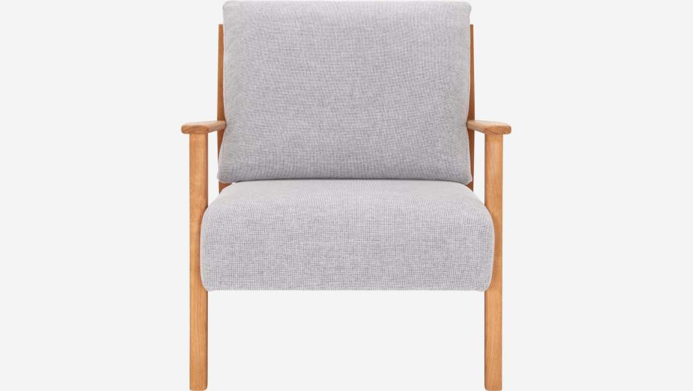 Fauteuil en tissu Fasoli - Gris clair 