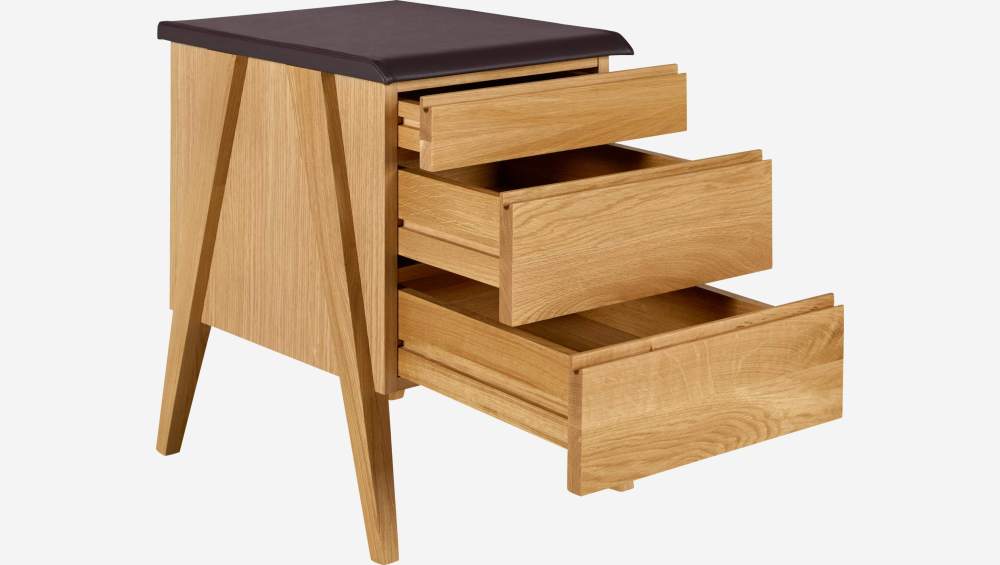 Caisson rangement de bureau - Chêne - Design by  Habitat Design Studio