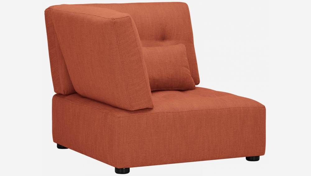 Chauffeuse d'angle gauche en tissu - Orange