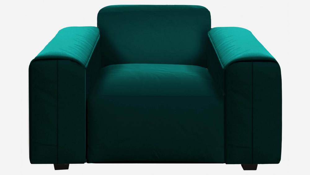 Fauteuil en velours - Vert émeraude