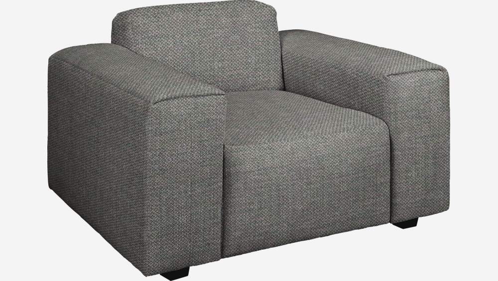 Fauteuil en tissu Bellagio - Gris nocturne