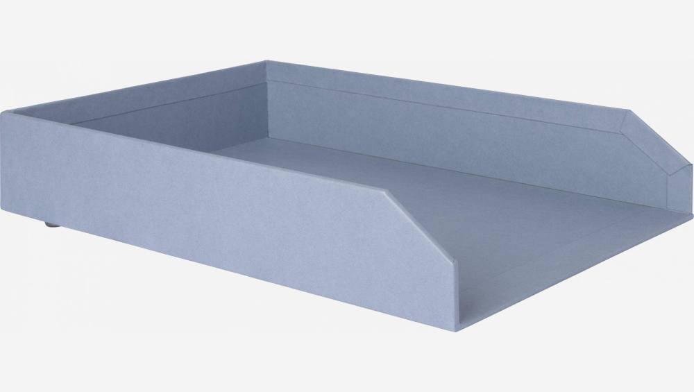 Lot de 2 bannettes empilables en carton – 23,5 x 6,5 x 32 cm – Bleu