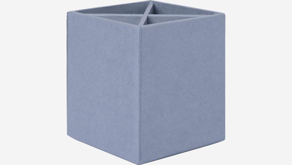 Organisateur de bureau en carton – 32 x 10,5 x 9,5 cm – Bleu