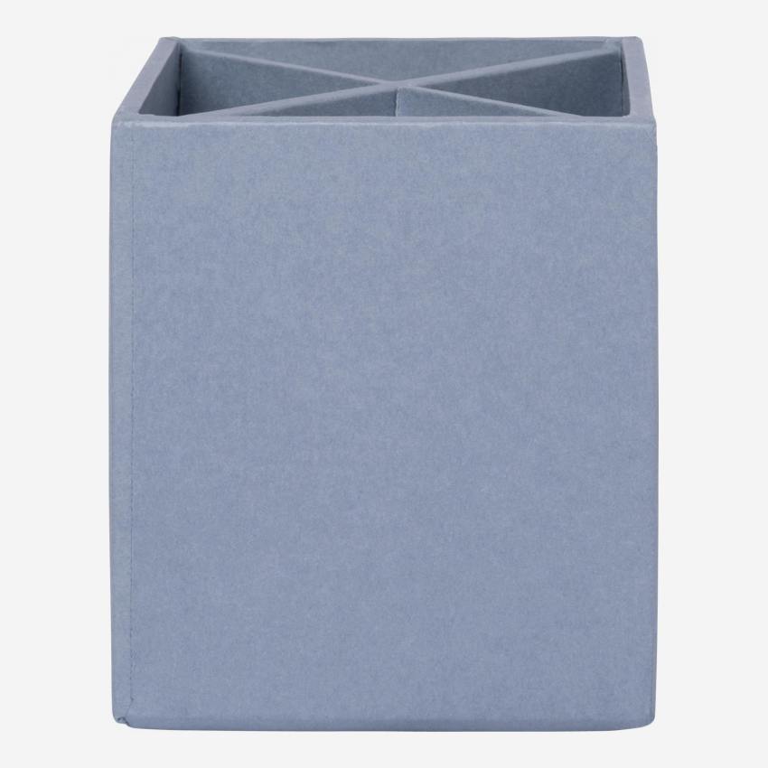 Organisateur de bureau en carton – 32 x 10,5 x 9,5 cm – Bleu